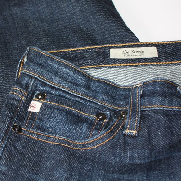 AG Adriano Goldschmied 'the Stevie' Slim Straight Jeans Size 28R - Picture 9 of 9